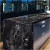 Cosmic Black Leather Granite Countertops