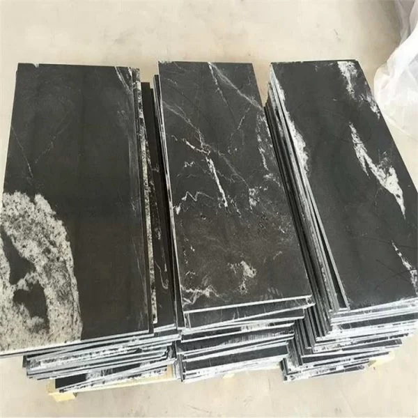 Cosmic Black Stone Polish Flooring Tiles