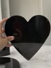 Custom Love Heart Shanxi Black Granite For Memorial Plaques