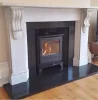 Customized Indoor Black Granite Fireplace