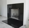 Customized Indoor Black Granite Fireplace