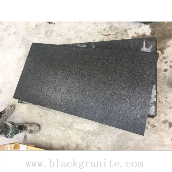 Dark Blue and Black Granite Paving