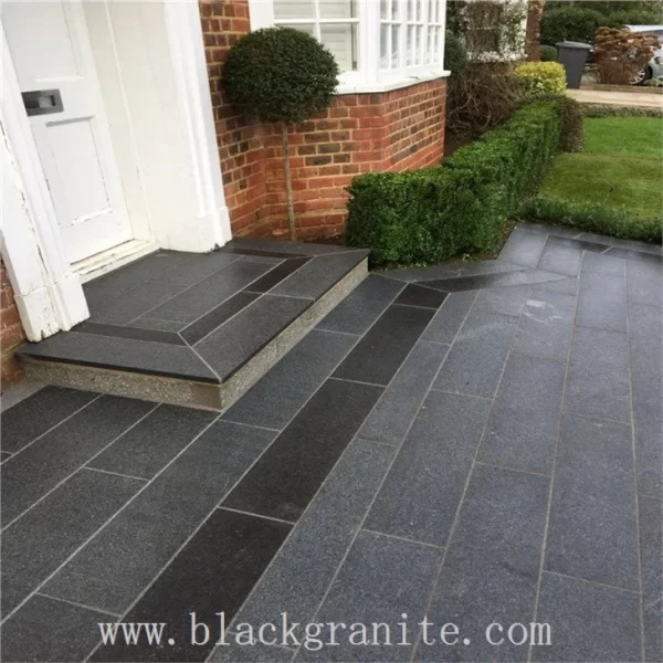 Dark Blue and Black Granite for Paving Slabs