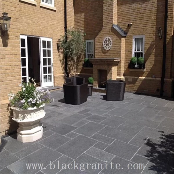 Dark Blue and Black Granite for Paving Slabs