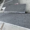 Flamed And Water Jet Black Diamond Granite Outdoor Steps