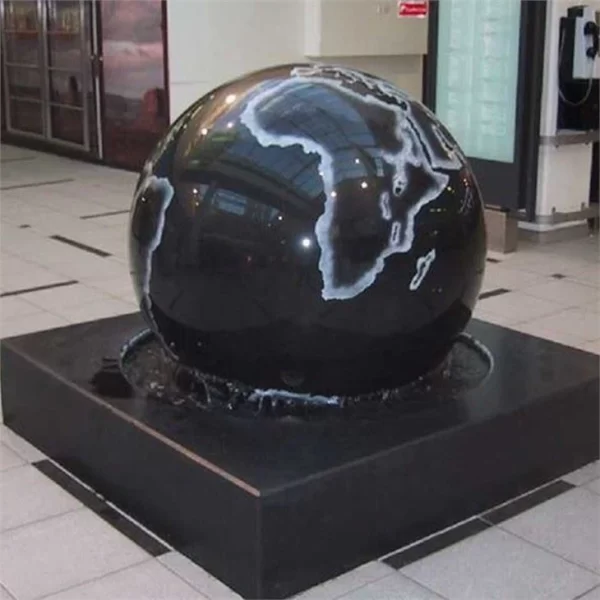 Floating Black Granite Sphere Water Fountains