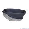 Freestanding Black Stone Bathtub