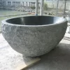 Freestanding Natural Black Granite Bathtub in Modern Design