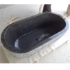 Freestanding Natural Black Granite Bathtub in Modern Design