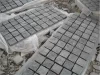 G654 Dark Grey Granite Natural Split Tumbled Cobblestone Pavers