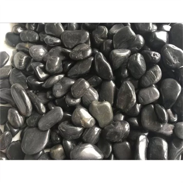 High Polished Black Pebbles For Landscaping