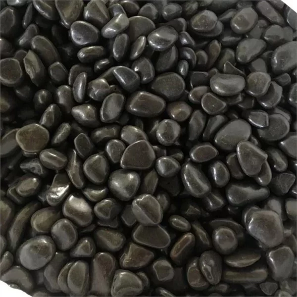 High Polished Black River Pebble Rock Stone