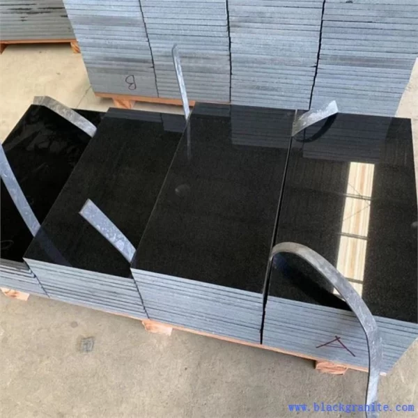 Honed Black Granite Floor Tile