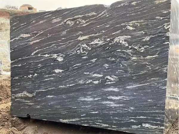 Indian Makrono Black Granite Slabs