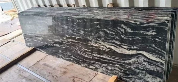 Indian Makrono Black Granite Slabs