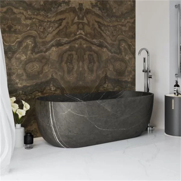 Indoor Black Stone Bath Tub