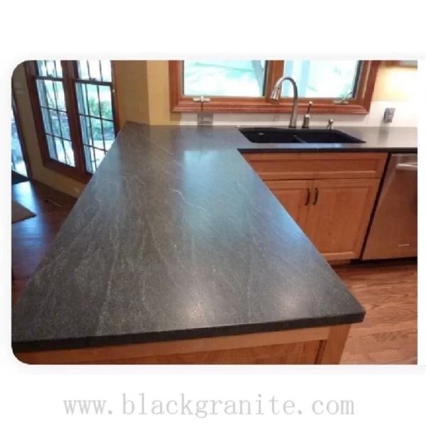 Jet Black Granite Tile for Kitchen