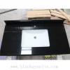 Leathered Absolute Black Granite Counter Tops for Kitchen