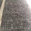 Natural Absolute Black Granite Cobble Stones On Mesh For Outdoor Pavers