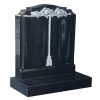 Natural Black Granite Headstone Gravestone Memorial Monuments With Various Shapes