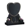 Natural Black Granite Headstone Gravestone Memorial Monuments With Various Shapes