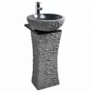 Natural Black Granite Stone Wash Basin Vessel Sinks