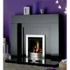 Natural Polished Black Granite Electric Fireplace For Keeping Warm