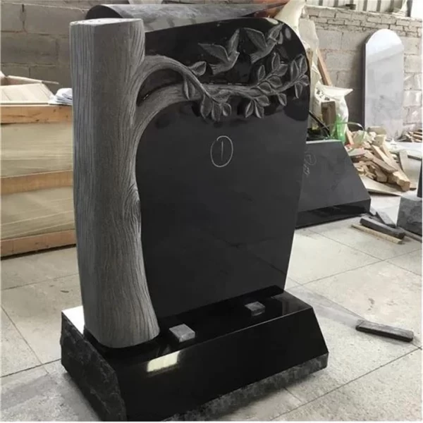 Natural Polished Black Granite Monument And Tombstones