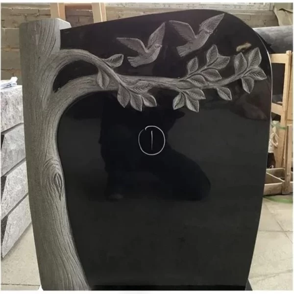 Natural Polished Black Granite Monument And Tombstones