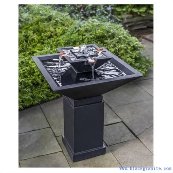 Outdoor Black Granite Water Fountain