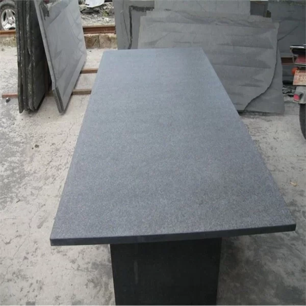 Outdoor Natural Black Granite Stone Garden Table