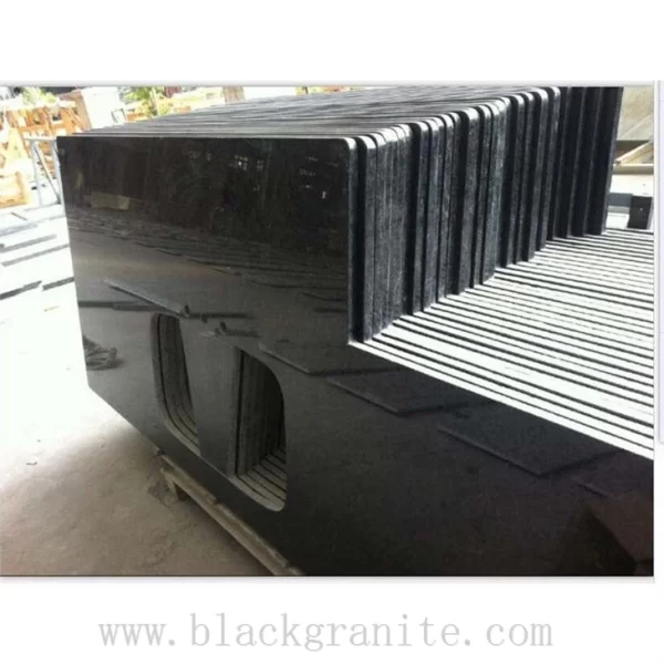 Polished Black Diamond Granite Tiles and Counter Tops