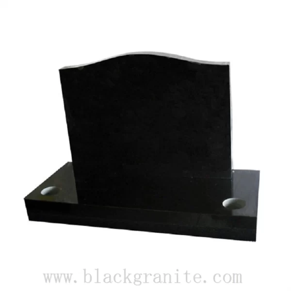 Polished Black Granite Monuments and Headstones with Laser Etched