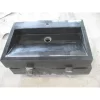 Polished Black Granite Single Bowl Farmhouse Sink