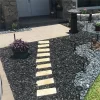 Polished Black Pebble Landscaping Stone