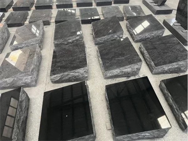 Polished Indian Black Granite Memorial Stone