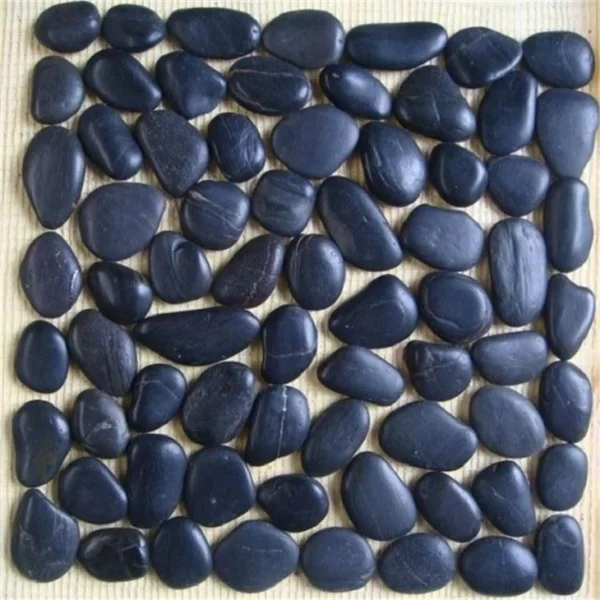 Polished Natural Black Pebble Stone