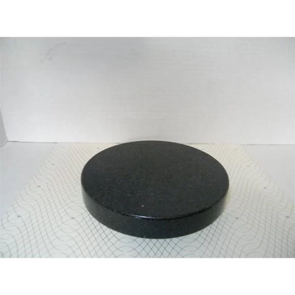 Round Polished Black Granite Stone Base For Arts Sculpture