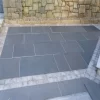 Sealing Flamed Black Granite Paving