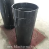 Small Black Granite Pedestal Trough Sink and Toilet