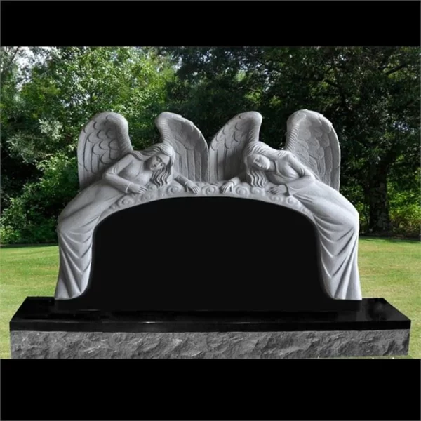 Wholesale Cheap Price Absolute Black Granite Carved Headstones