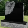 Wholesale Cheap Price Absolute Black Granite Carved Headstones