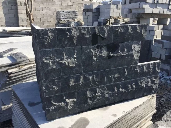 black limestone wall capping