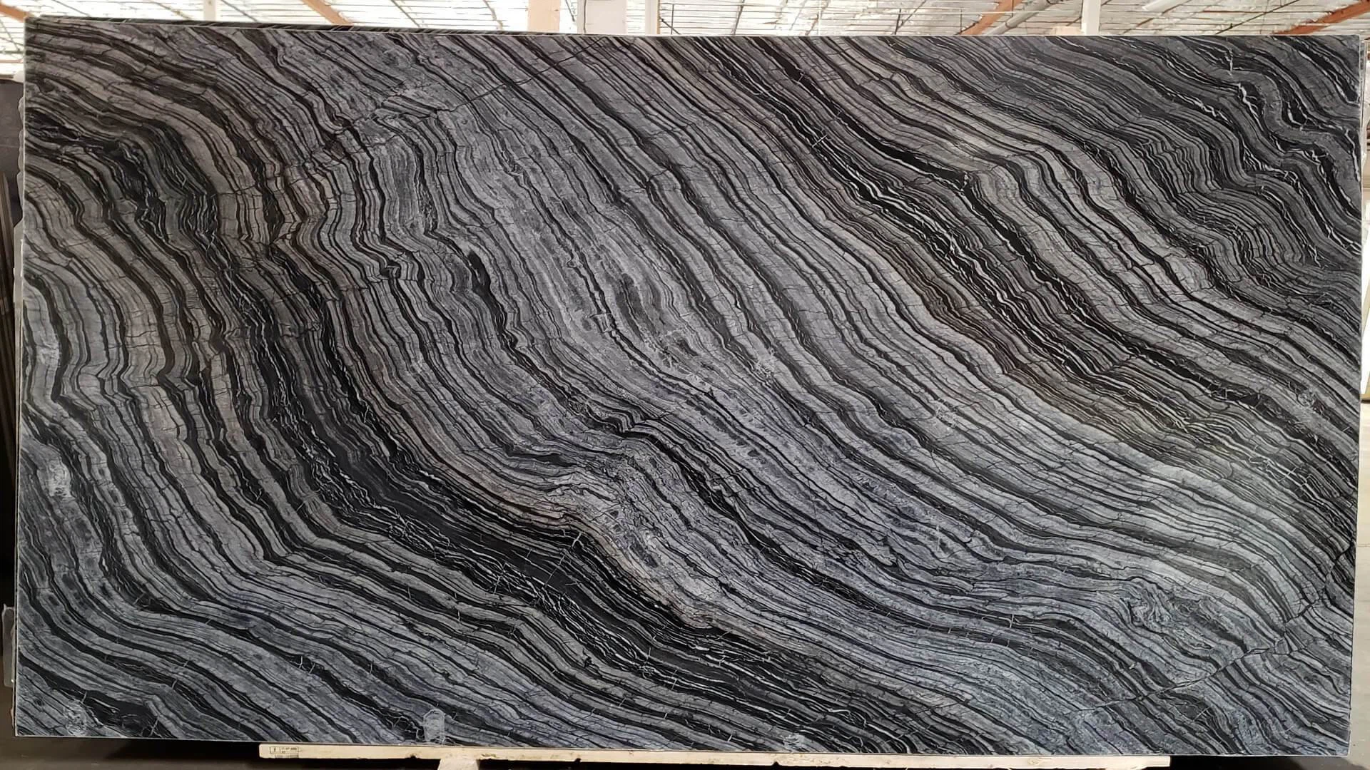 Ancient Black Wood Grainy Marble