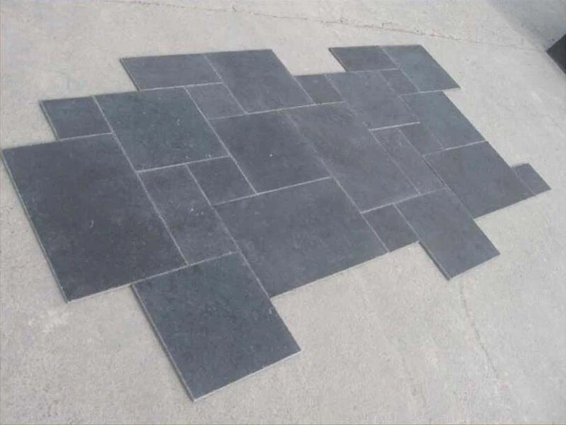 Black Limestone Prench Pattern Floor Paver