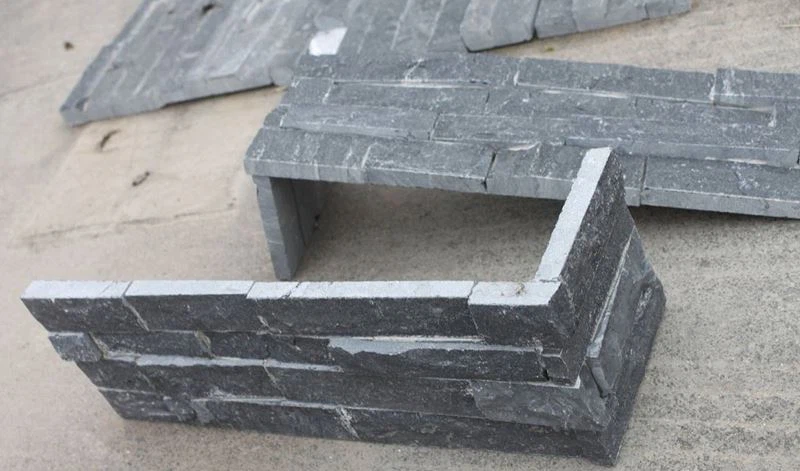 Black Limestone Stacked Cultured Stone Veneer