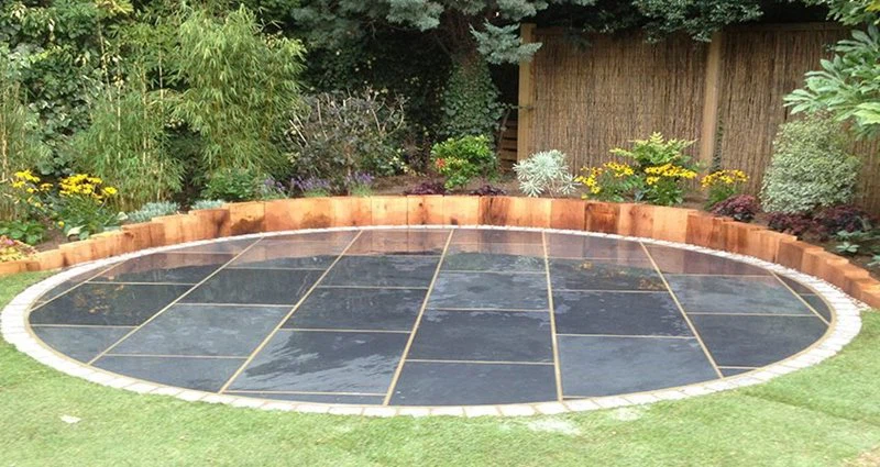 Black Slate Patio Circle