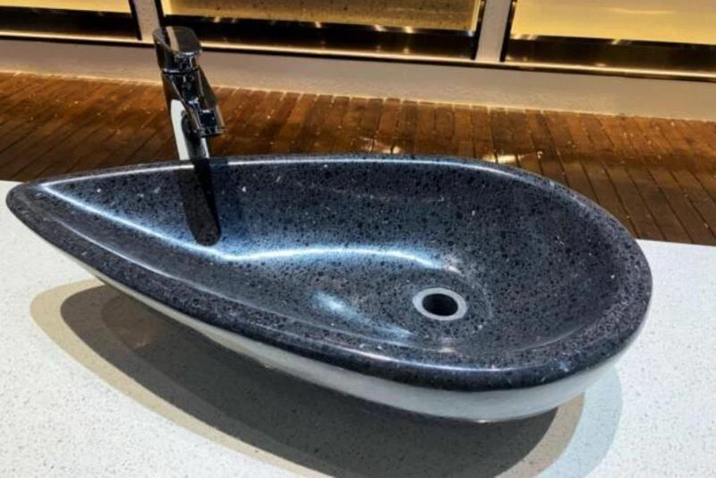 Black Terrazzo Bathroom Wash Sinks