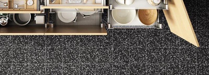 Black Terrazzo Flooring Tiles