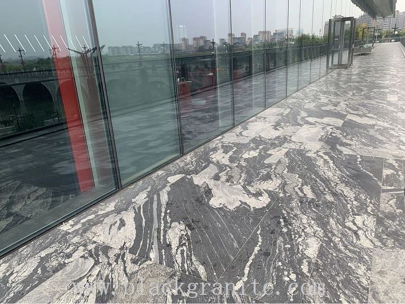 Black and White Granite Design for Vanity and Floor Tiles